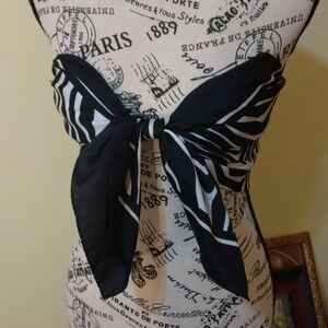 Vintage Zebra Print Scarf